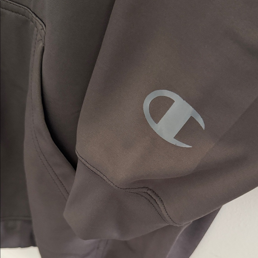 Champion Men’s Charcoal Full-Zip Hoodie • 2XLT • 100% Polyester • Like New - Picture 6 of 10
